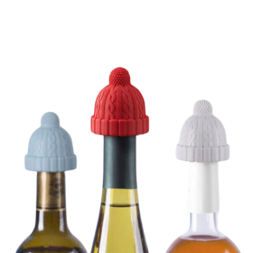 Beanie Cap Silicone Bottle Stopper Set of 3