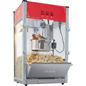 Popcorn Popper Machine 12 Oz Countertop Popcorn Maker 1440W 80 Cups Red