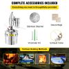 20L 5.3Gal Water Alcohol Distiller 304 Stainless Steel Alcohol Still Wine Making Boiler Home Kit with Thermometer for Whiskey Brandy Essential,