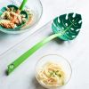 Green Leaf Cooking Spoon Vegetables Fruit Salad Baking Bread Universal Spoon For Camping