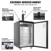 Beer Kegerator, Dual Tap Draft Beer Dispenser, Full Size Keg Refrigerator With Shelves, CO2 Cylinder, Drip Tray & Rail, 32¬∞F- 50¬∞F Temperature