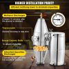 20L 5.3Gal Water Alcohol Distiller 304 Stainless Steel Alcohol Still Wine Making Boiler Home Kit with Thermometer for Whiskey Brandy Essential,