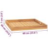 Serving Tray 23.6"x23.6" Solid Wood Teak