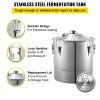 20L 5.3Gal Water Alcohol Distiller 304 Stainless Steel Alcohol Still Wine Making Boiler Home Kit with Thermometer for Whiskey Brandy Essential,