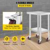 24x18x34 Inch Stainless Steel Work Table 3-Stage Adjustable Shelf with 4 Wheels Heavy Duty Commercial Food Prep Worktable with Brake for Kitchen2